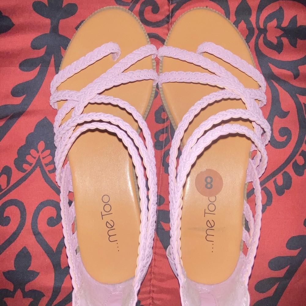 Me too lavender strap on sandals